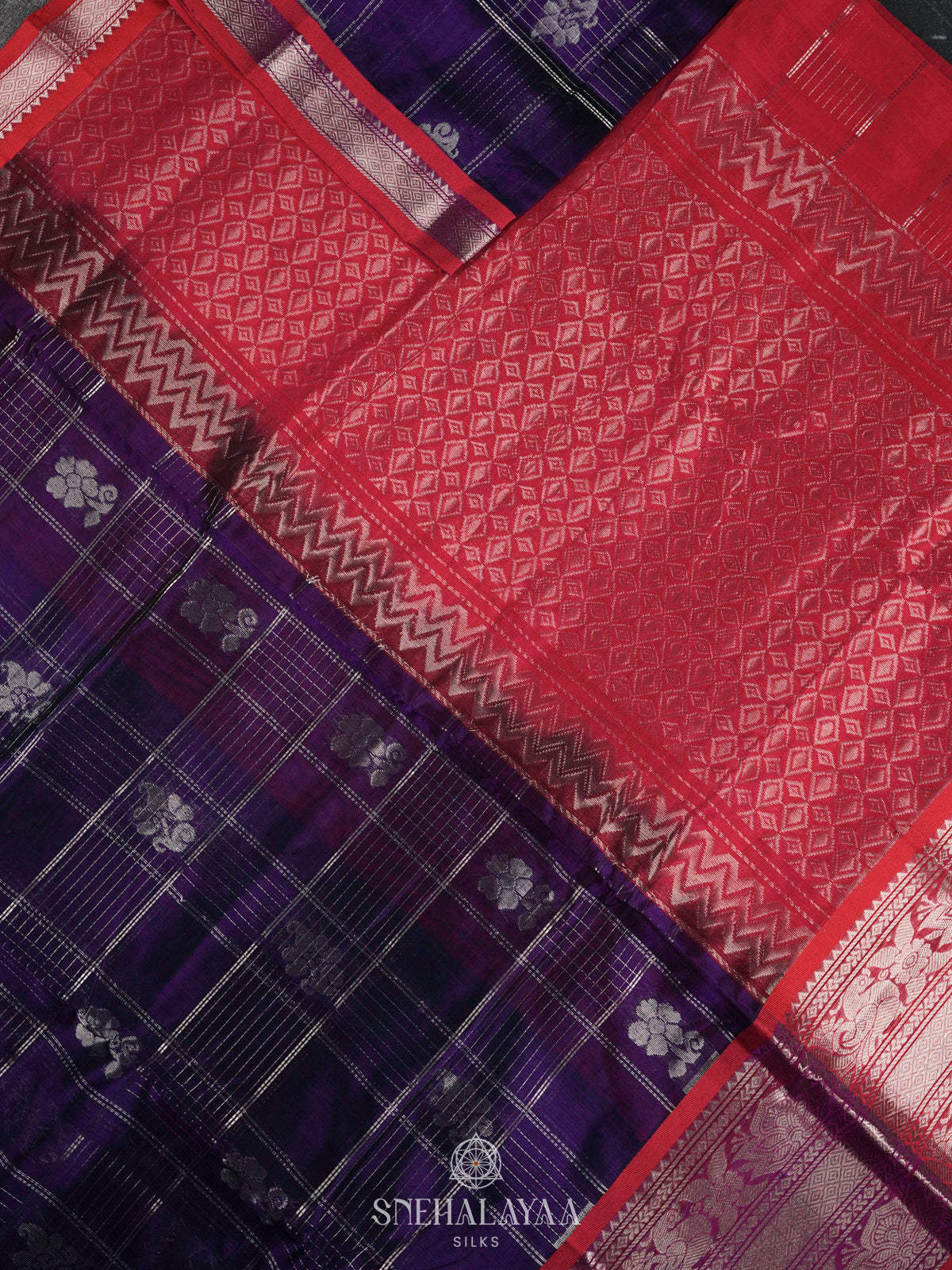 Purple Kuppadam Silk Cotton