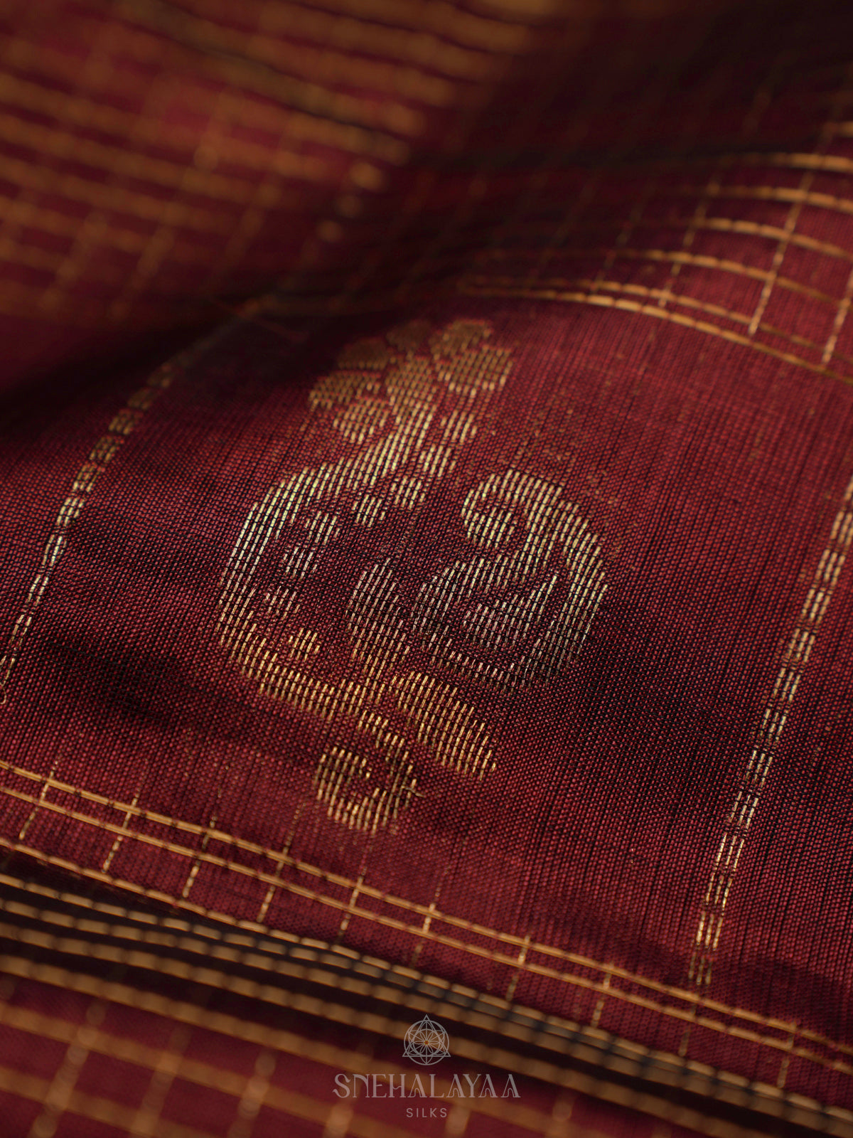 Maroon Kuppadam Silk Cotton