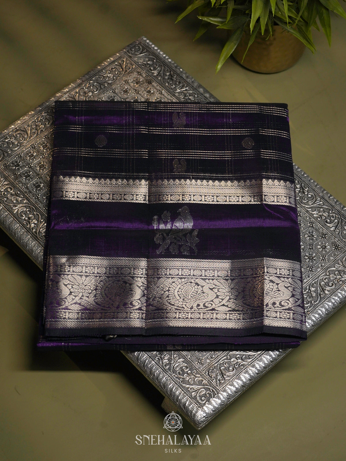Purple Kuppadam Silk Cotton