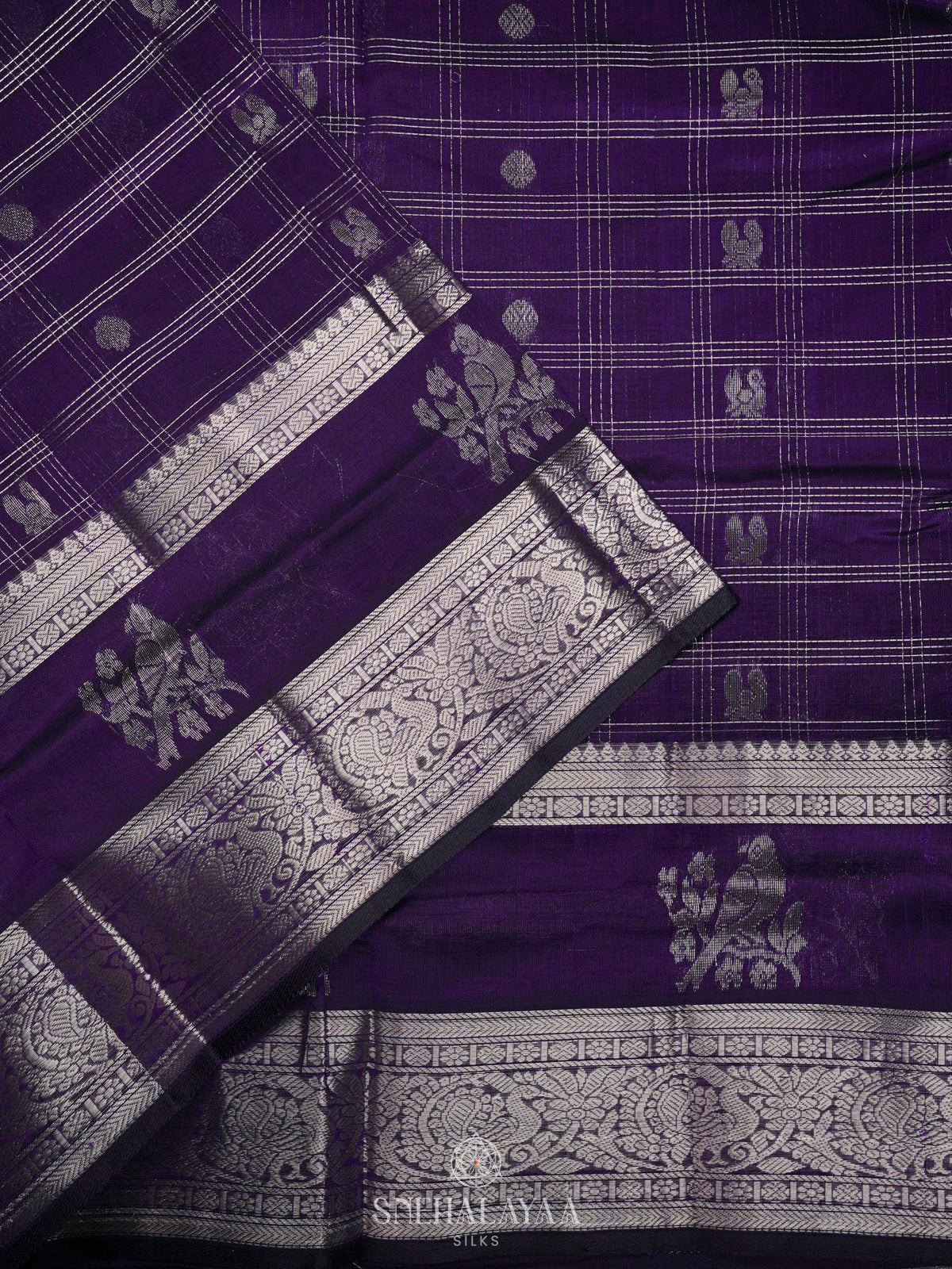 Purple Kuppadam Silk Cotton