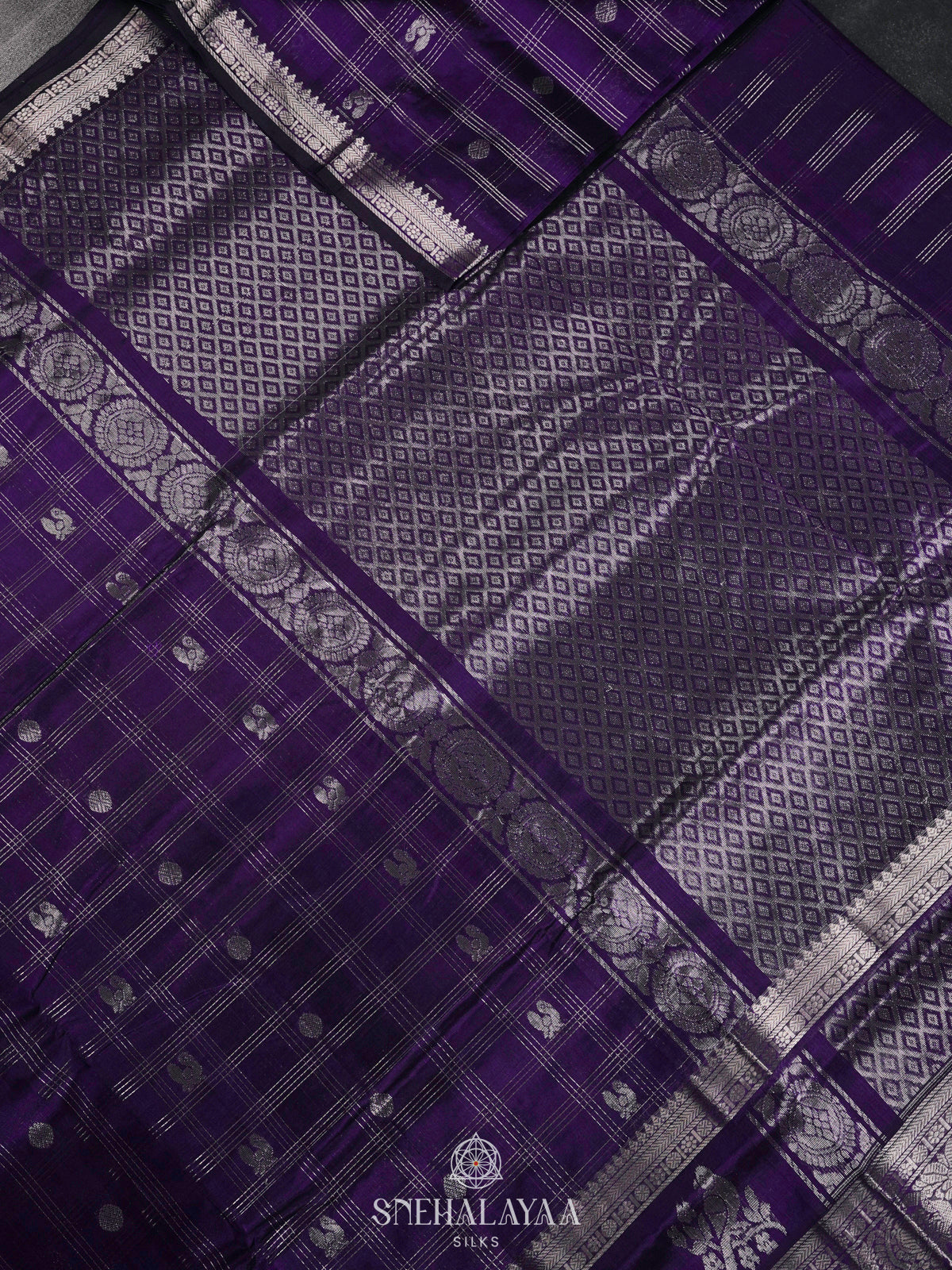 Purple Kuppadam Silk Cotton