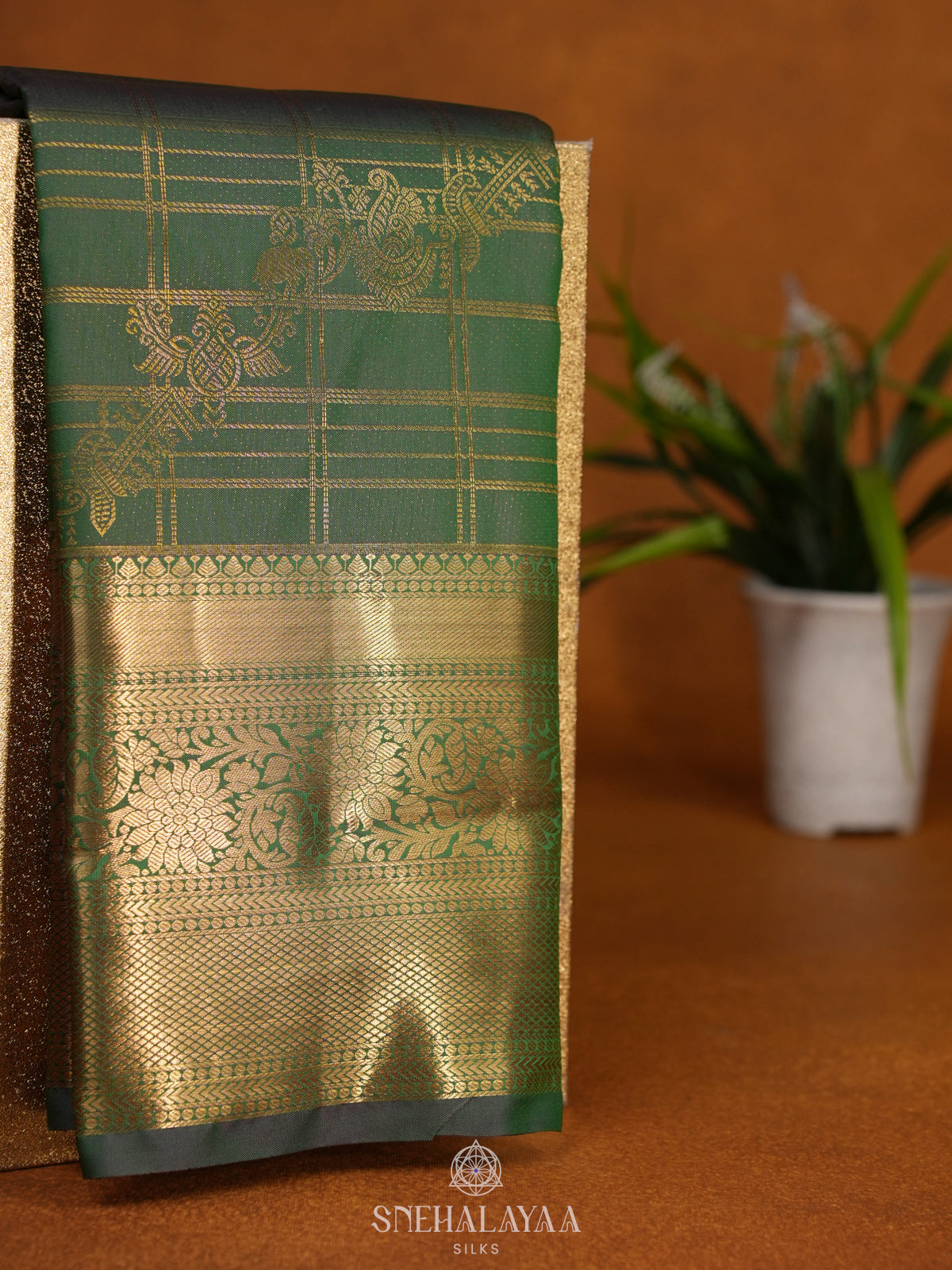Teal Green Art Silk Sraee