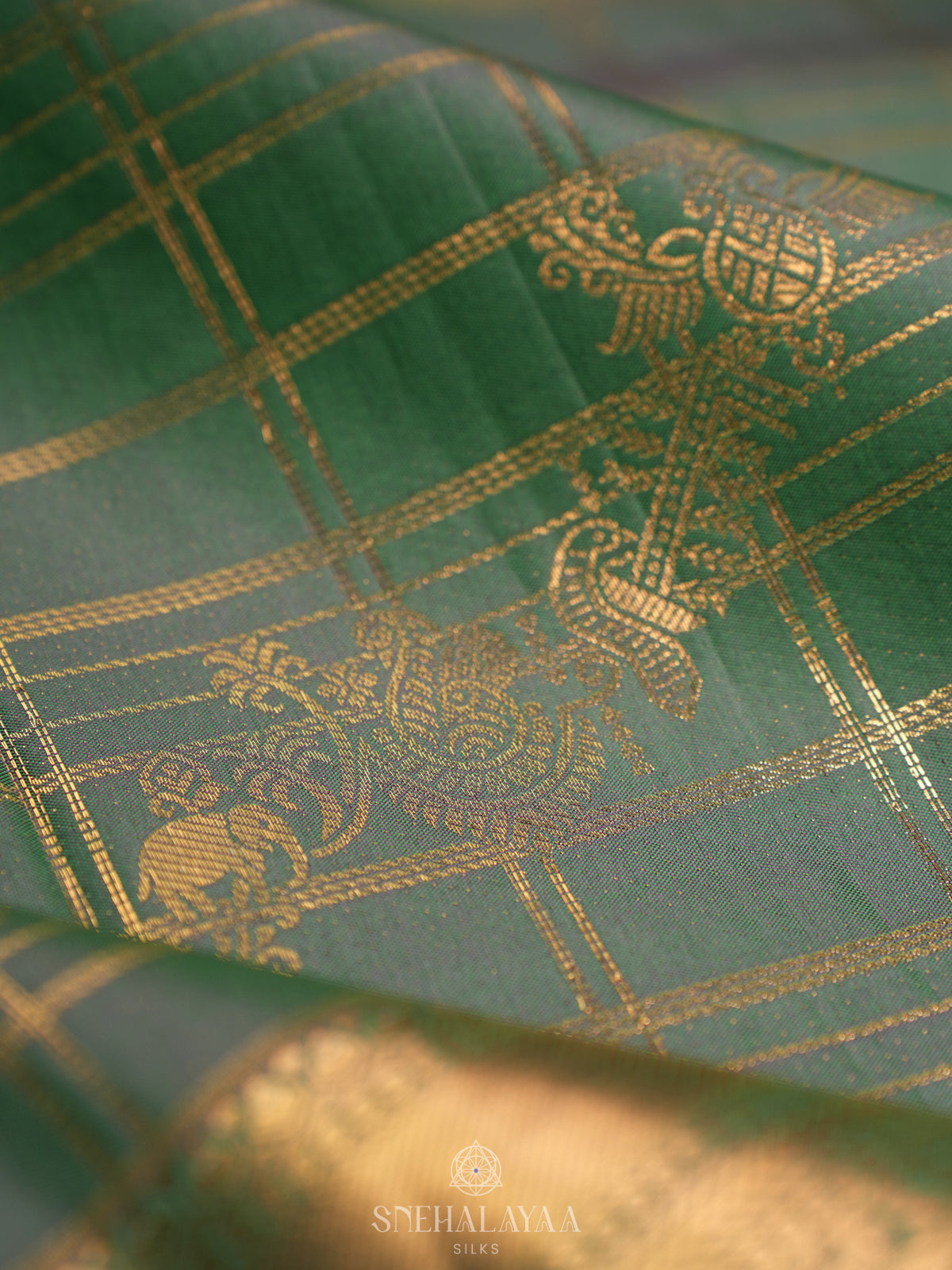 Teal Green Art Silk Sraee