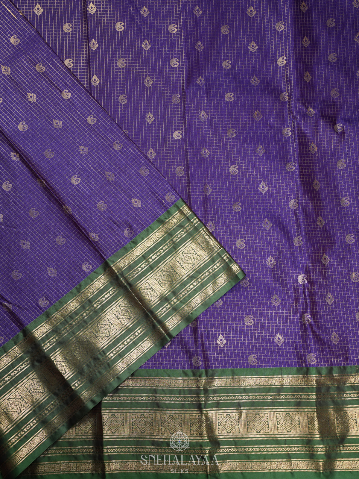 Purple Art Silk Sraee