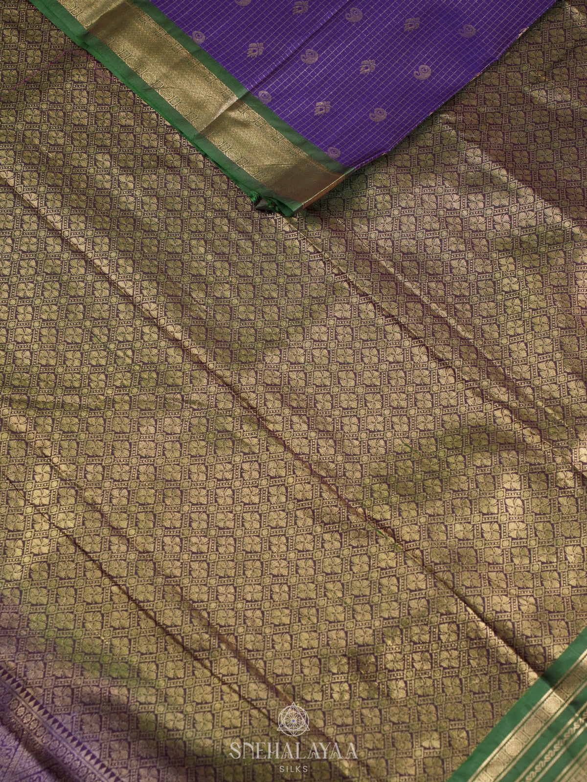 Purple Art Silk Sraee