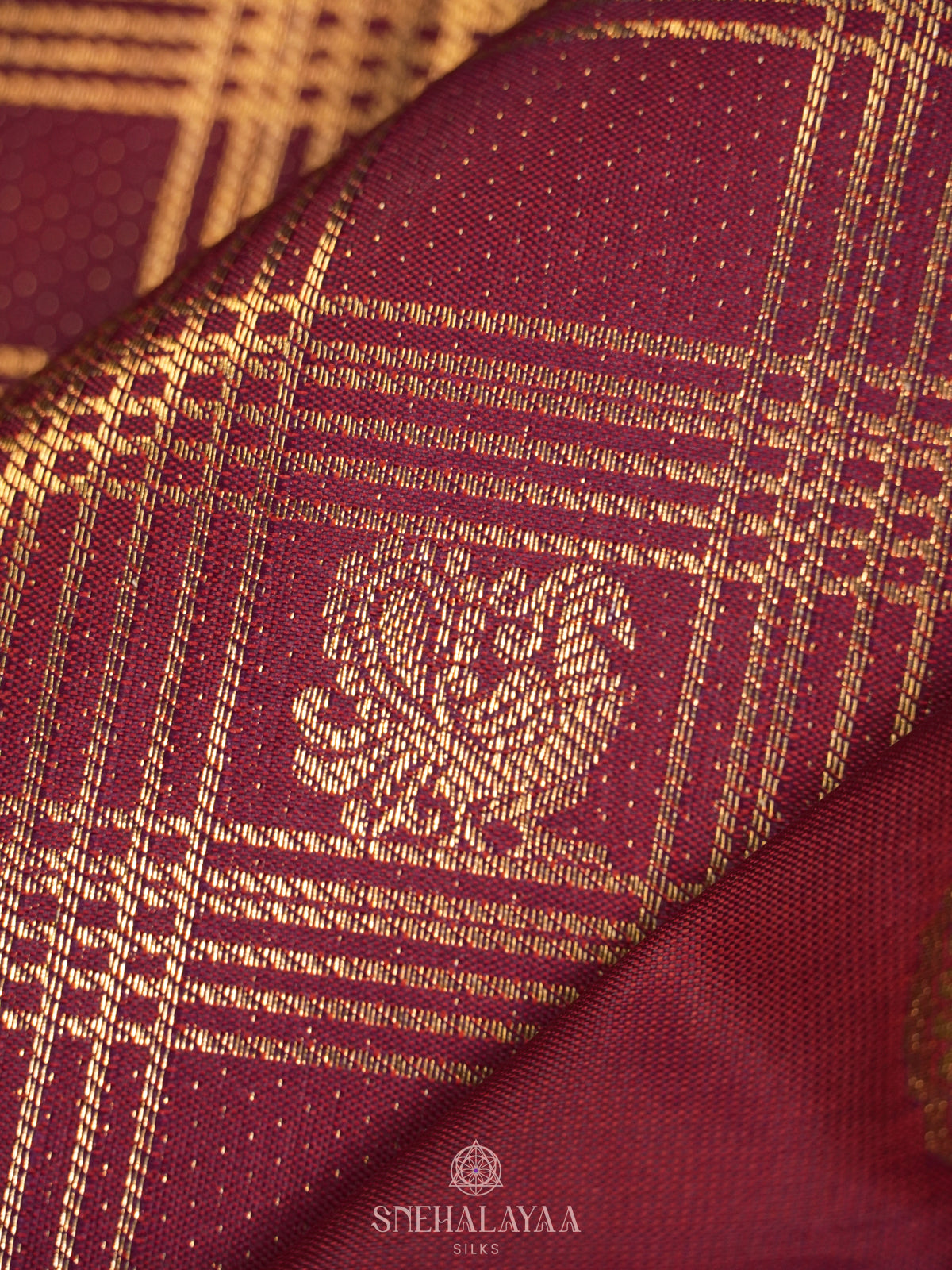 Maroon Art Silk Sraee