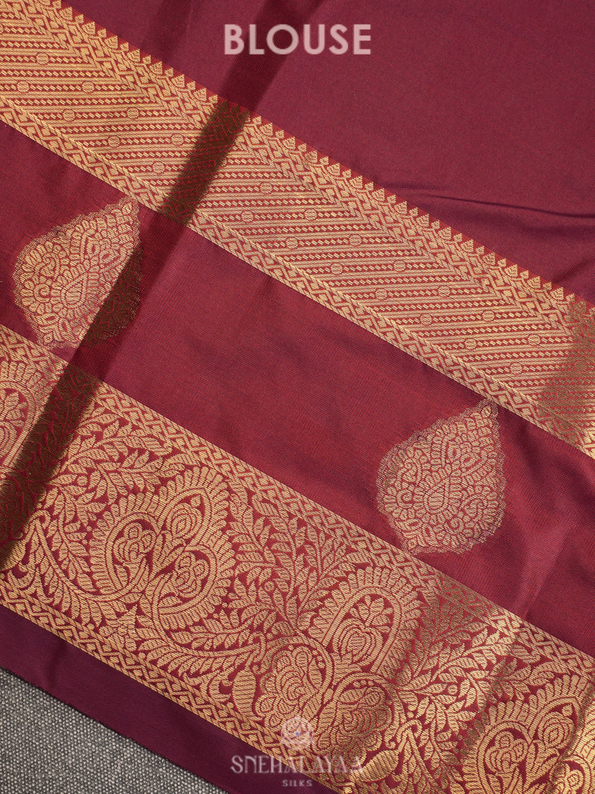 Maroon Art Silk Sraee