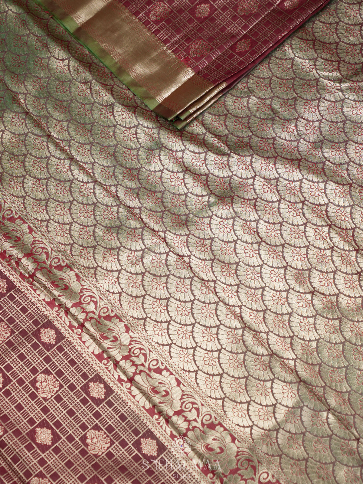 Coffee Brown Art Silk Sraee
