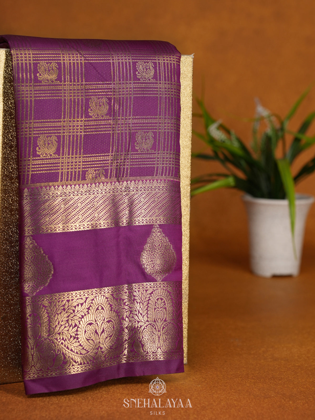 Magenta Pink Art Silk Sraee