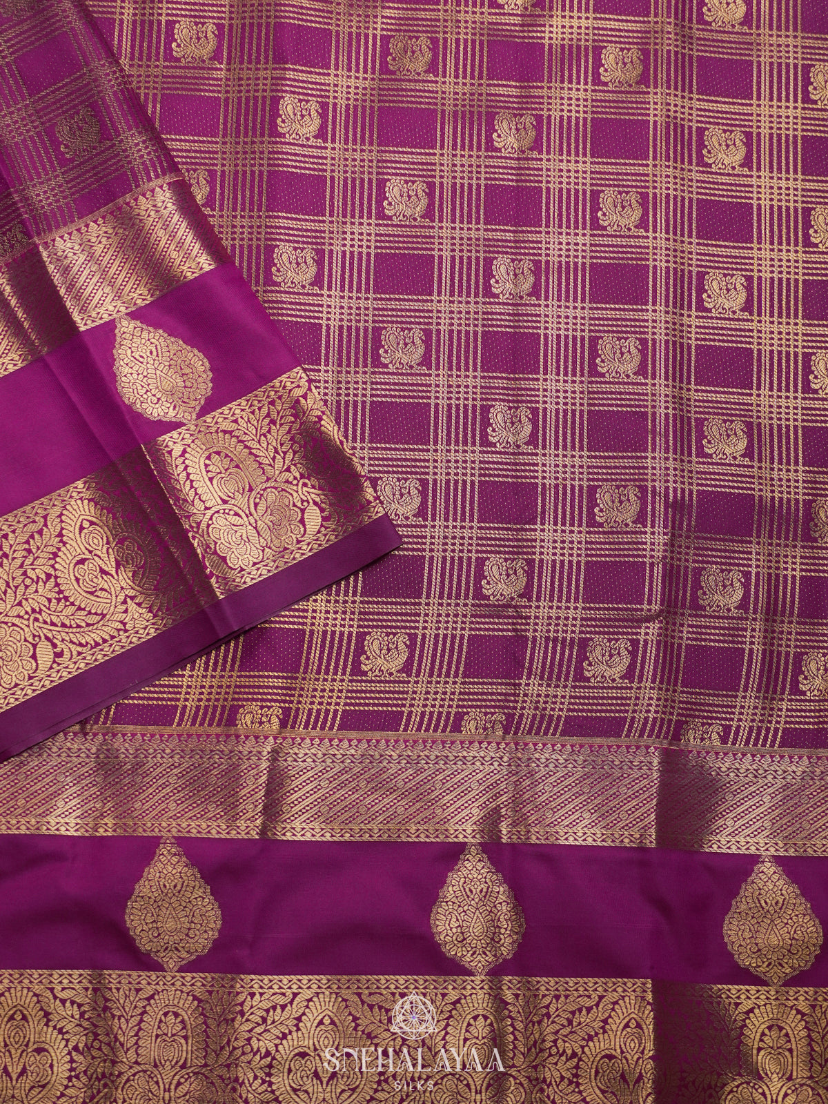 Magenta Pink Art Silk Sraee