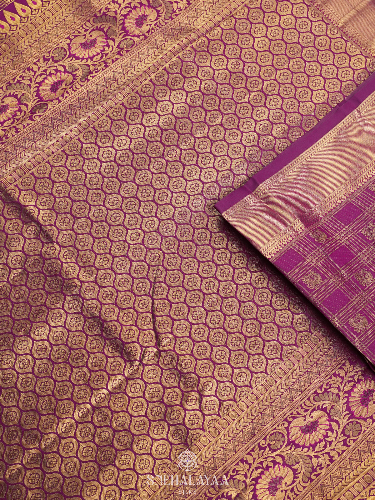 Magenta Pink Art Silk Sraee