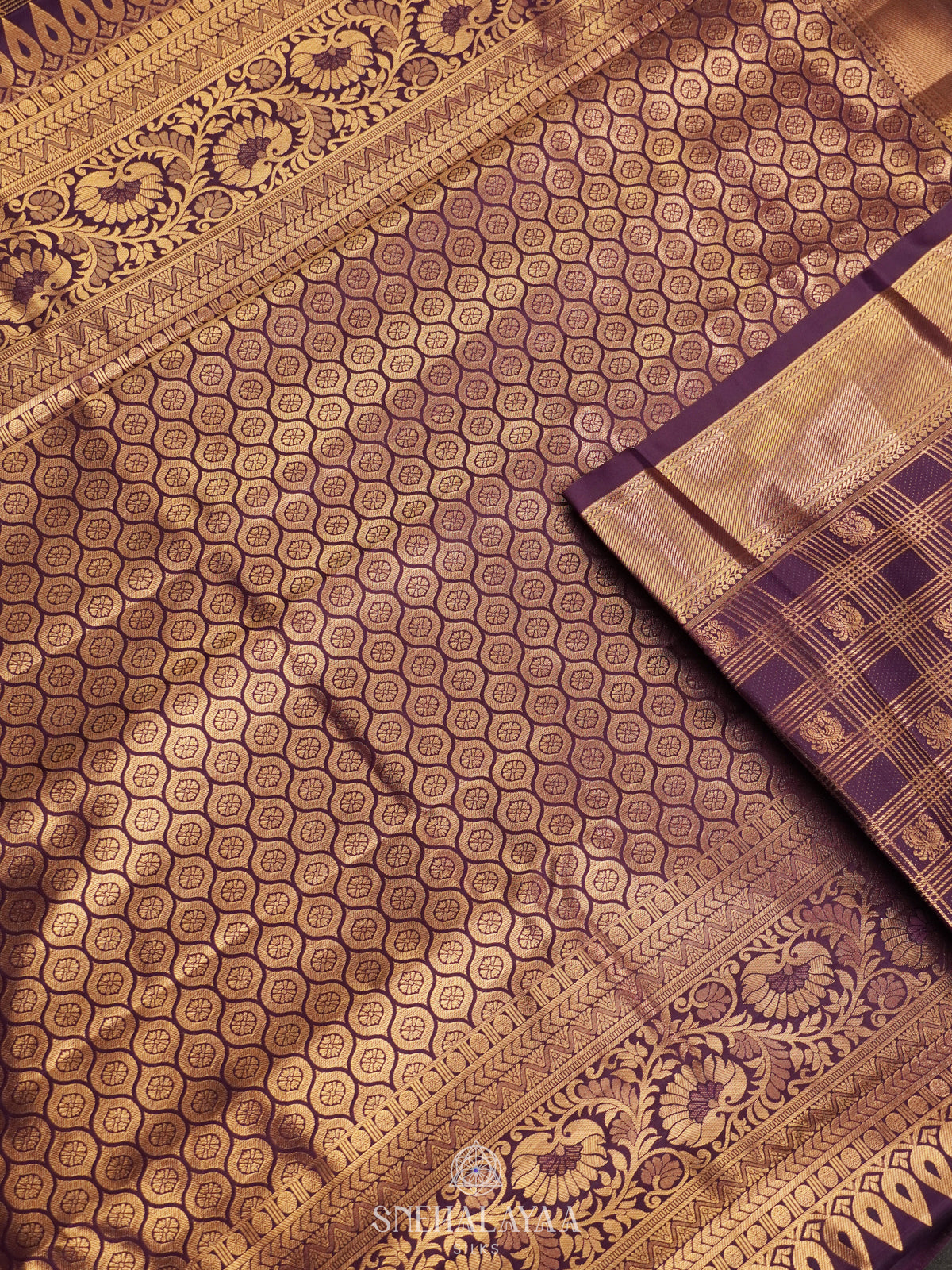 Purple Art Silk Sraee