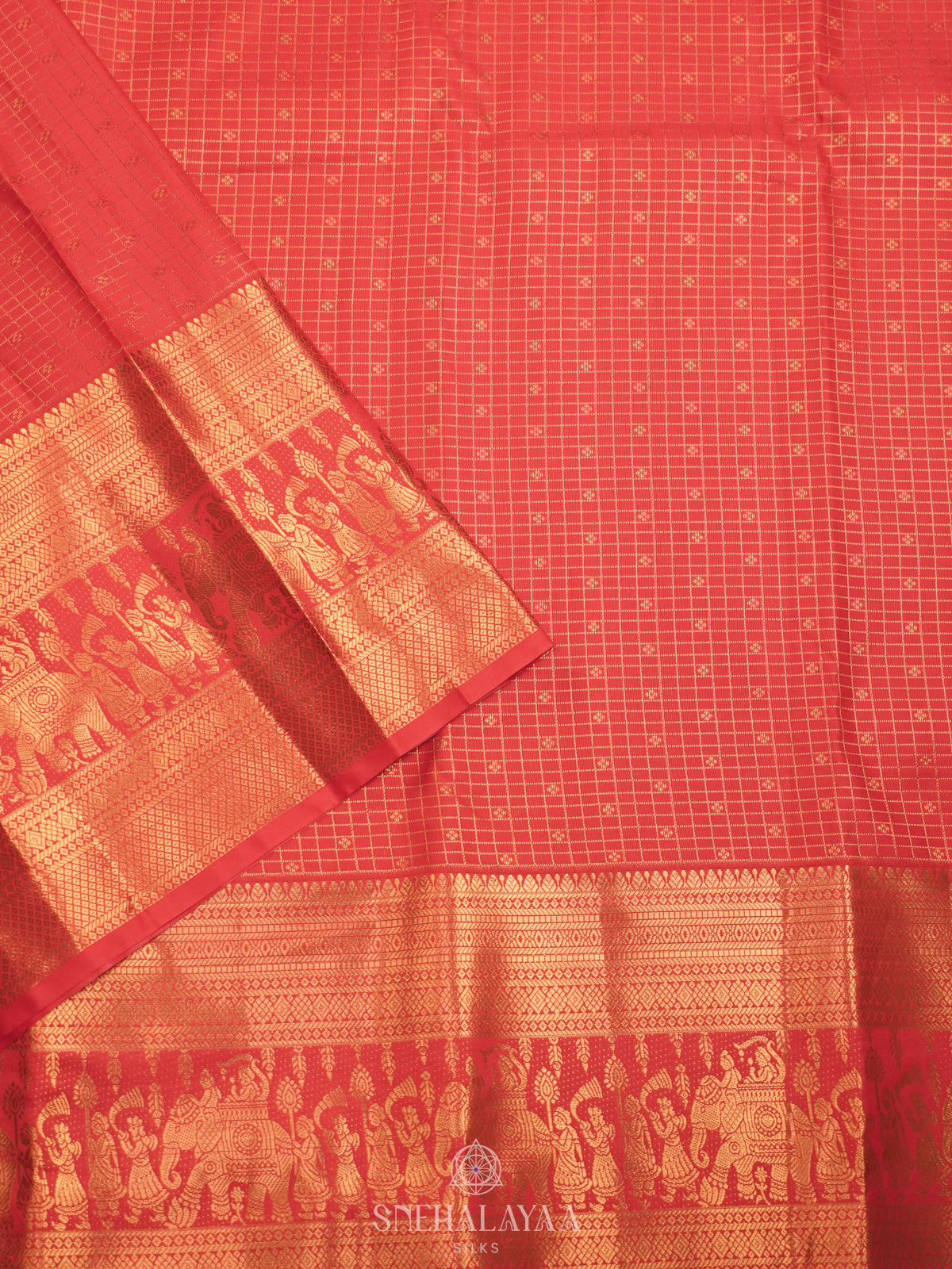 Orange Art Silk Sraee