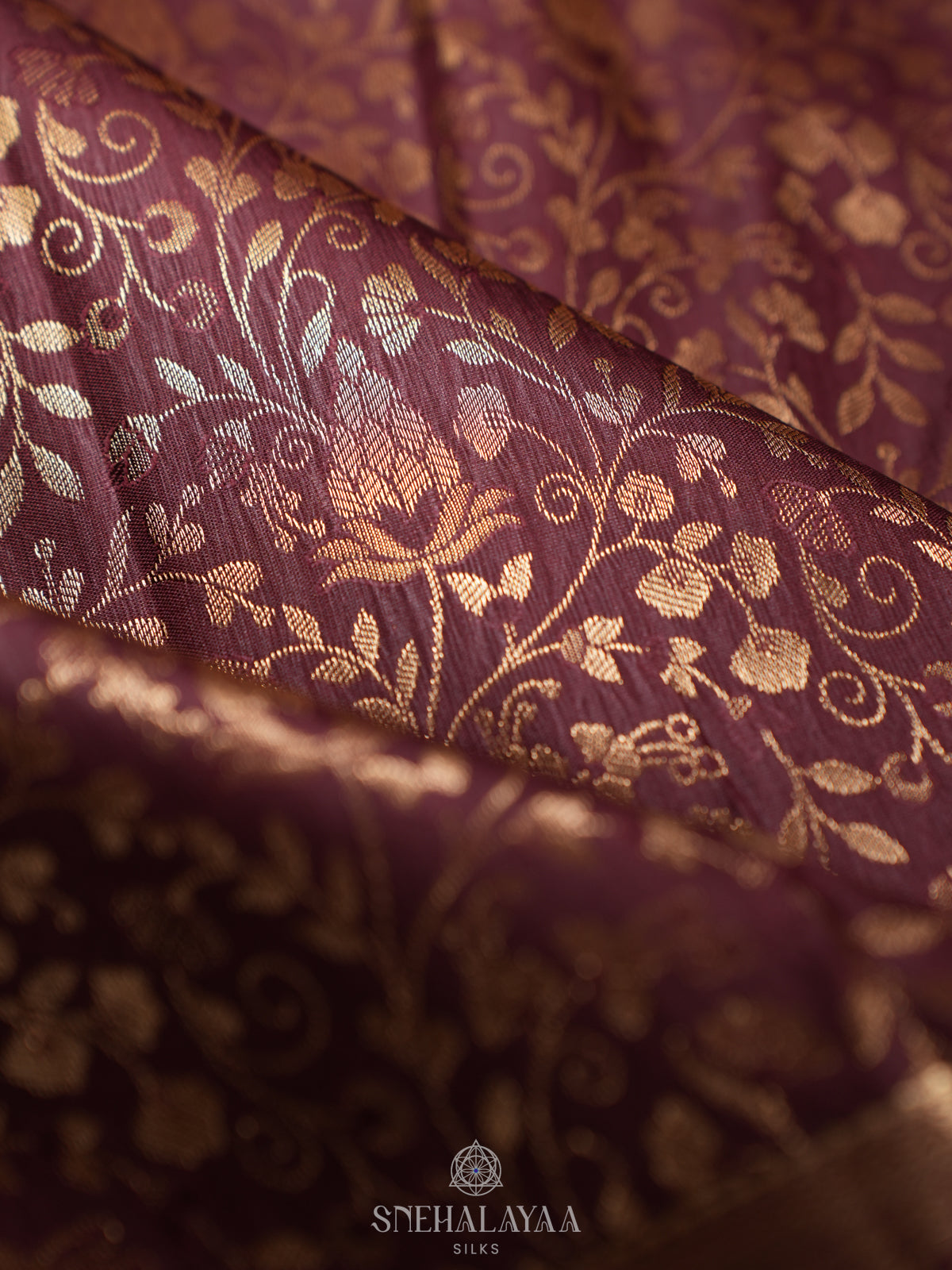 Coffee Brown Art Silk Sraee