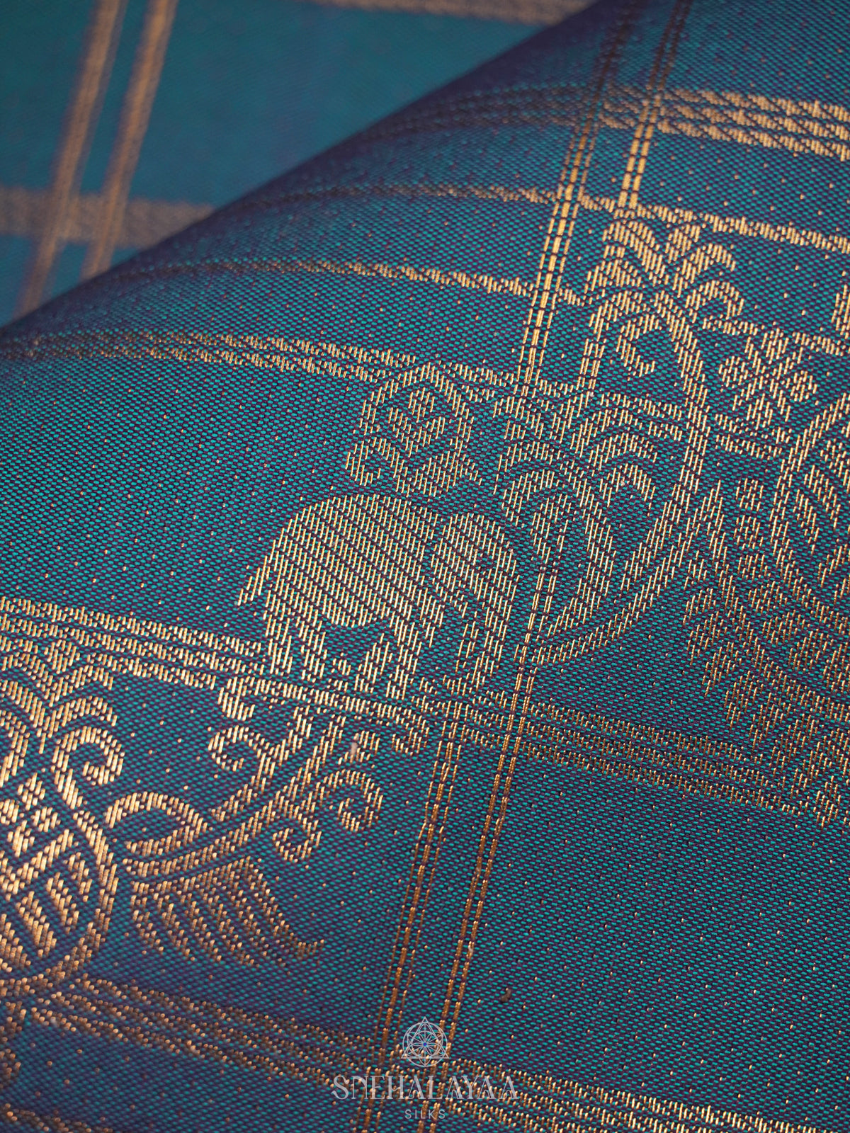Peacock Blue Art Silk Sraee