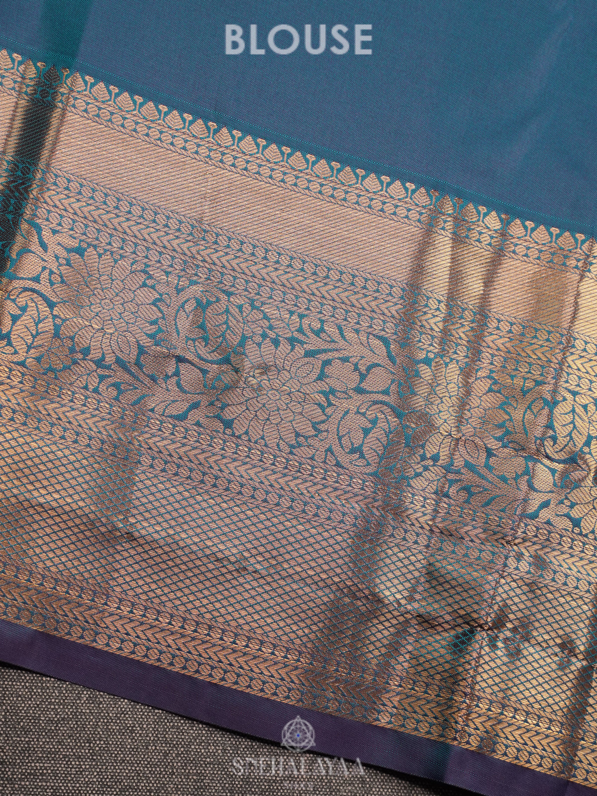 Peacock Blue Art Silk Sraee