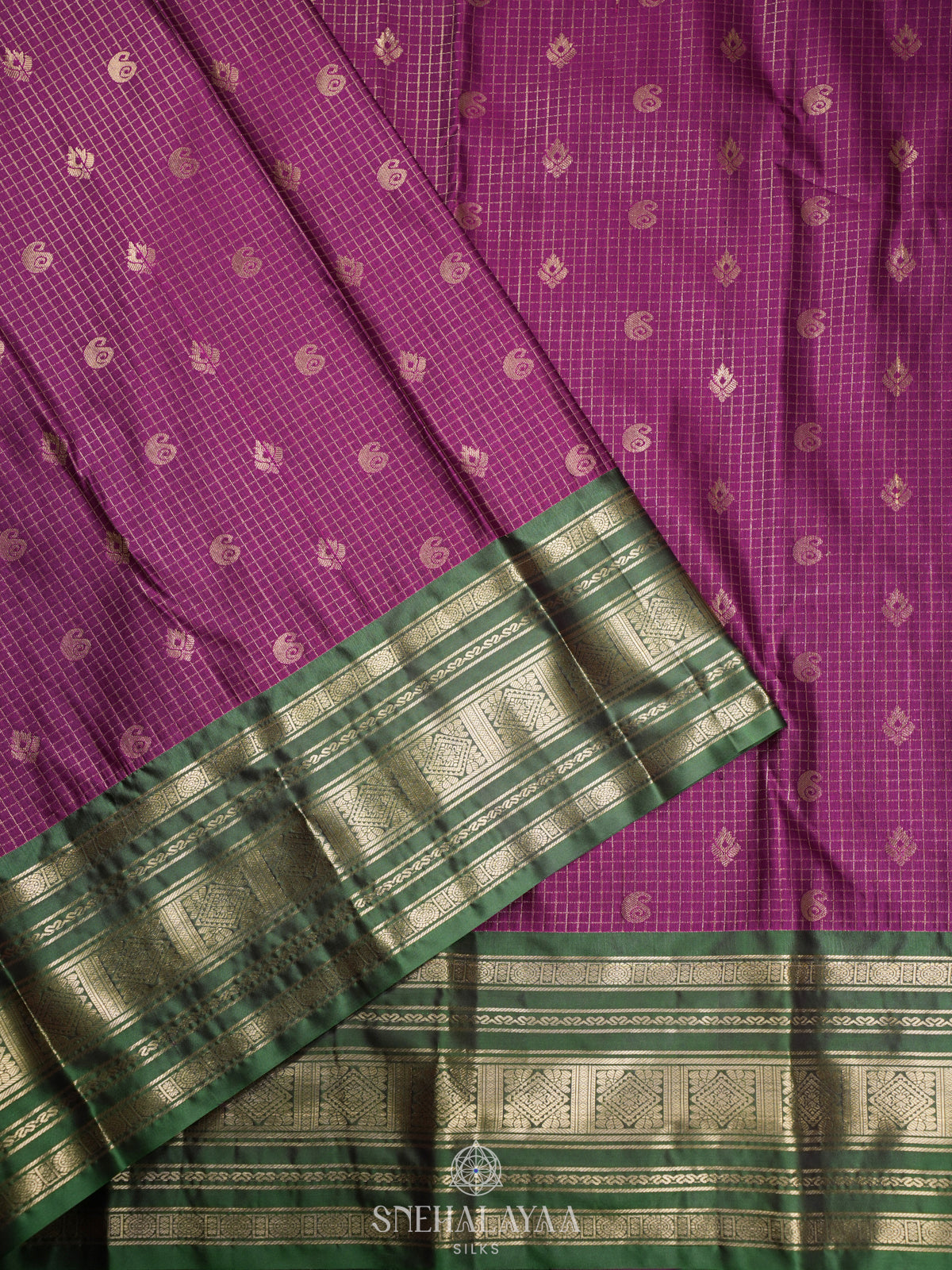 Magenta Pink Art Silk Sraee