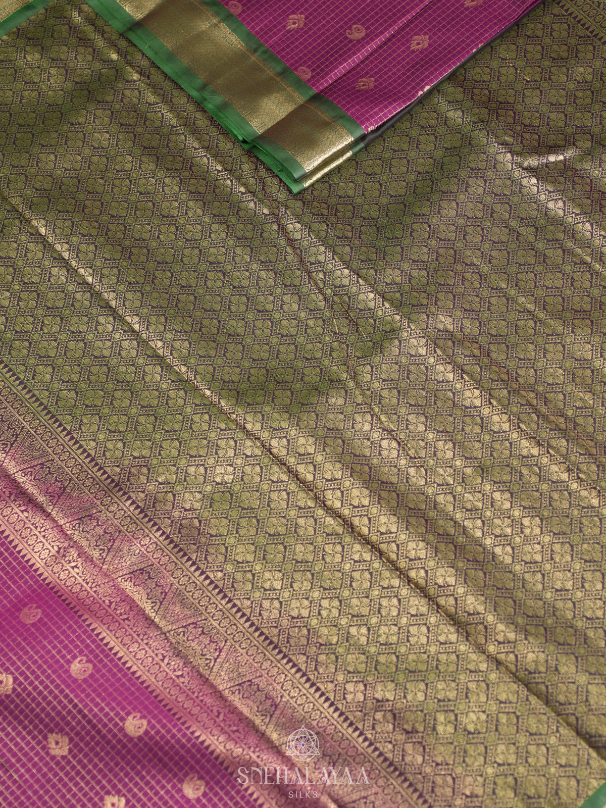 Magenta Pink Art Silk Sraee