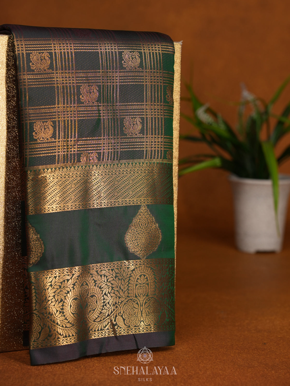 Forest Green Art Silk Sraee
