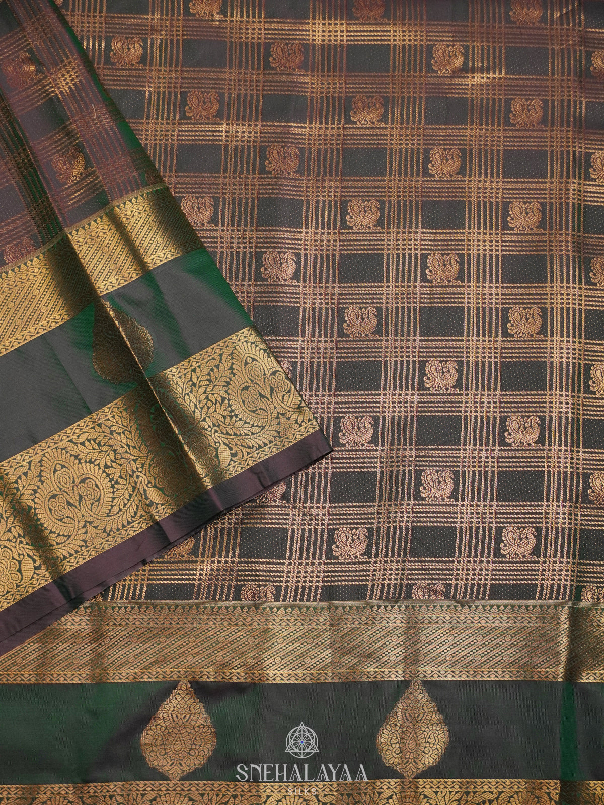 Forest Green Art Silk Sraee