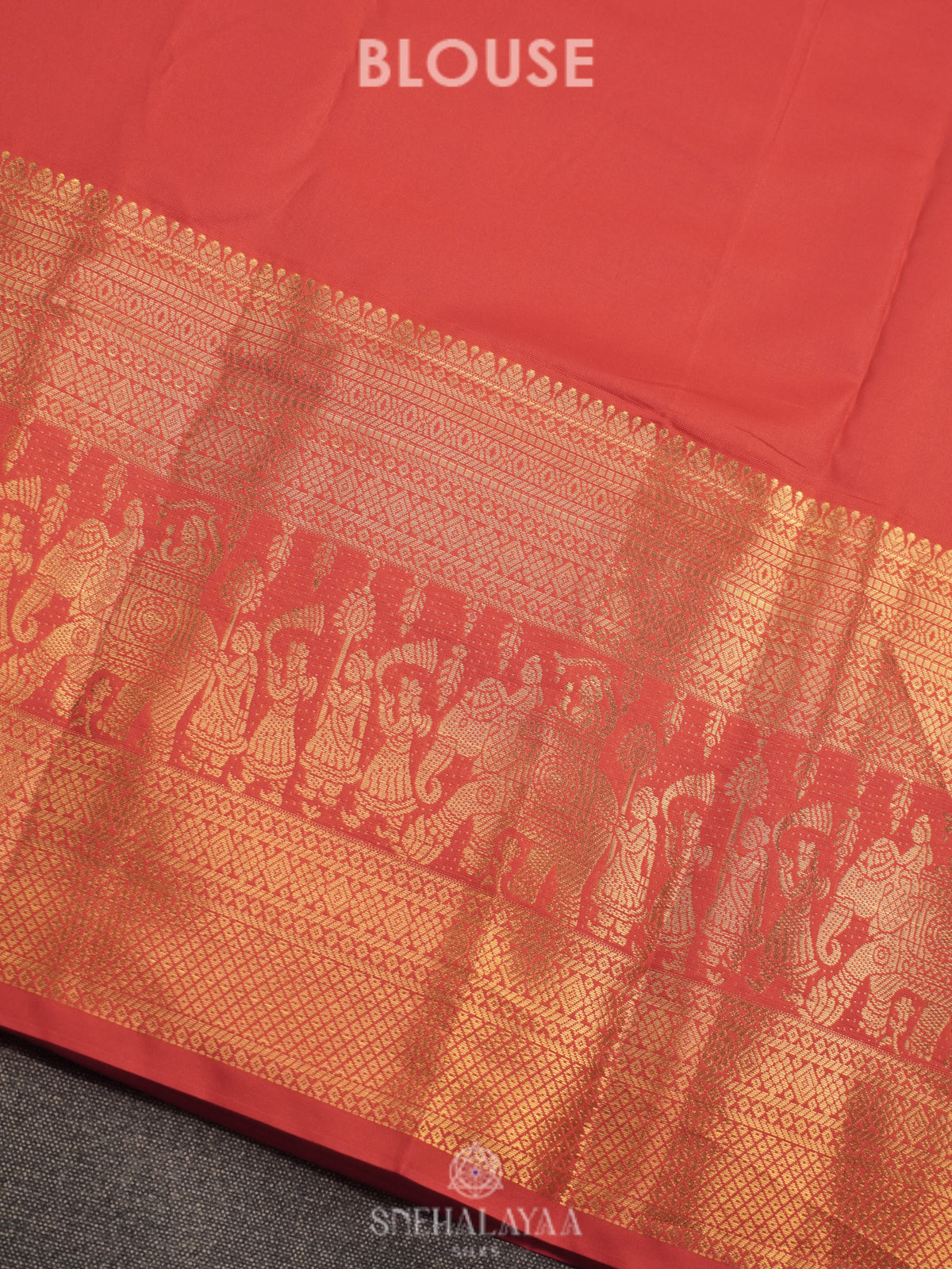 Orange Art Silk Sraee