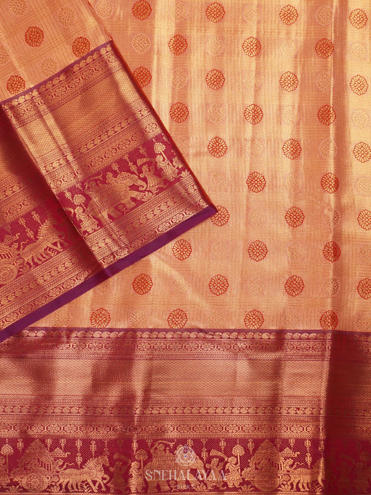Orange Art Silk Sraee
