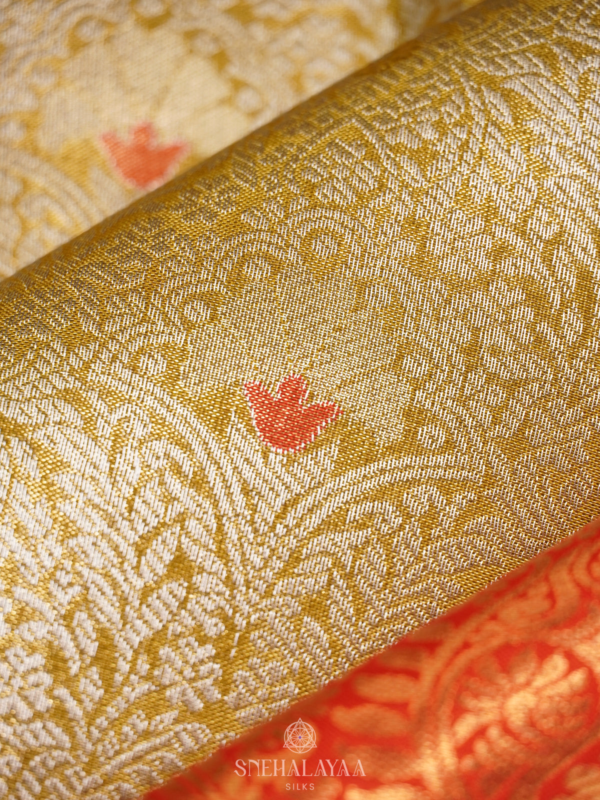 Yellow Art Silk Sraee