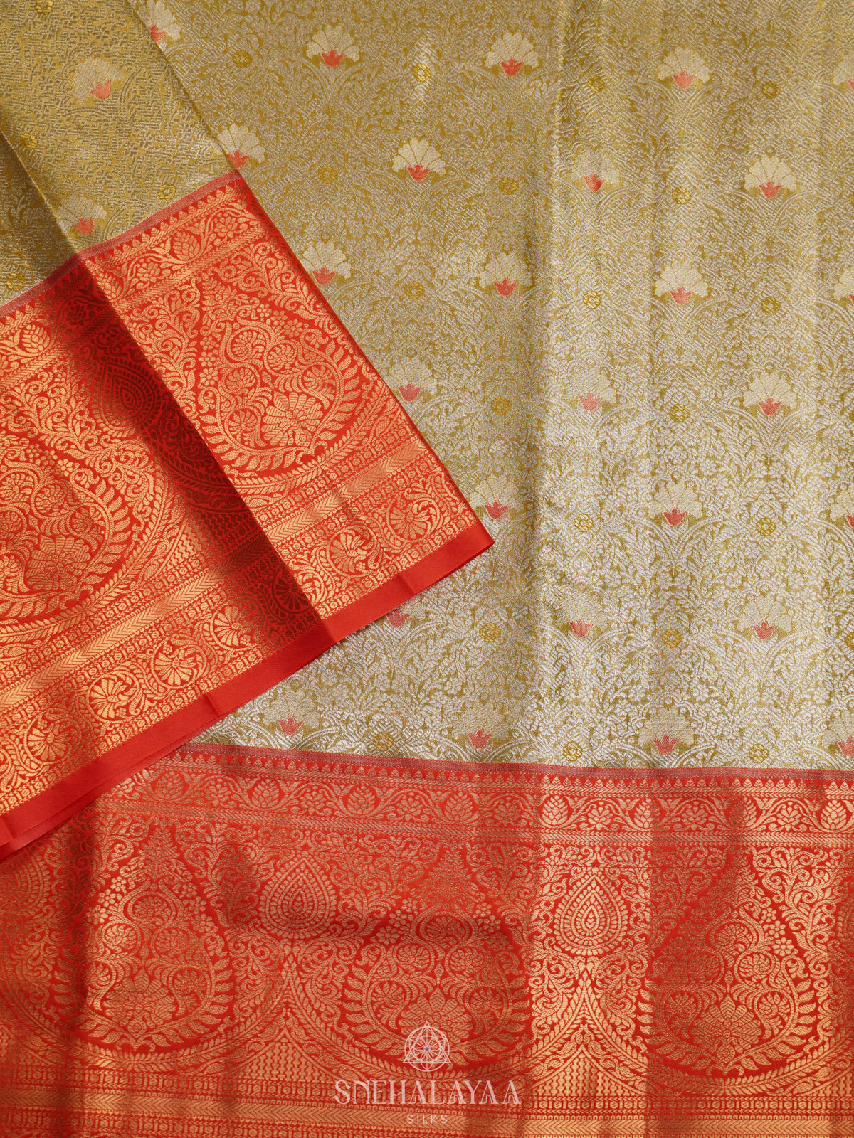 Yellow Art Silk Sraee
