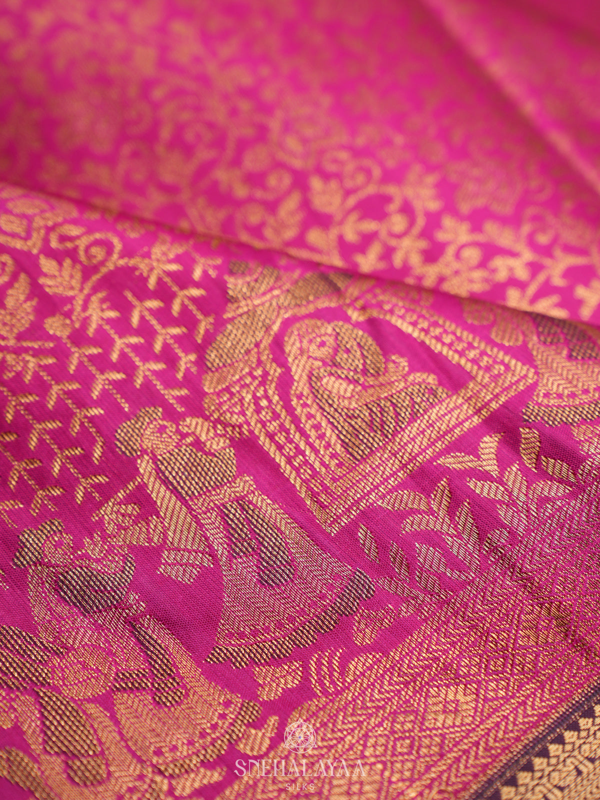 Pink Art Silk Sraee