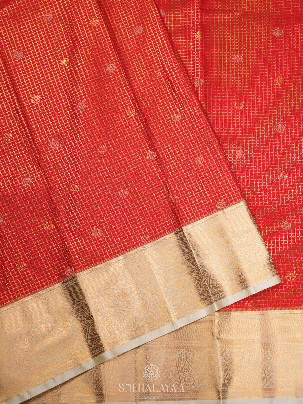 Red Art Silk Sraee