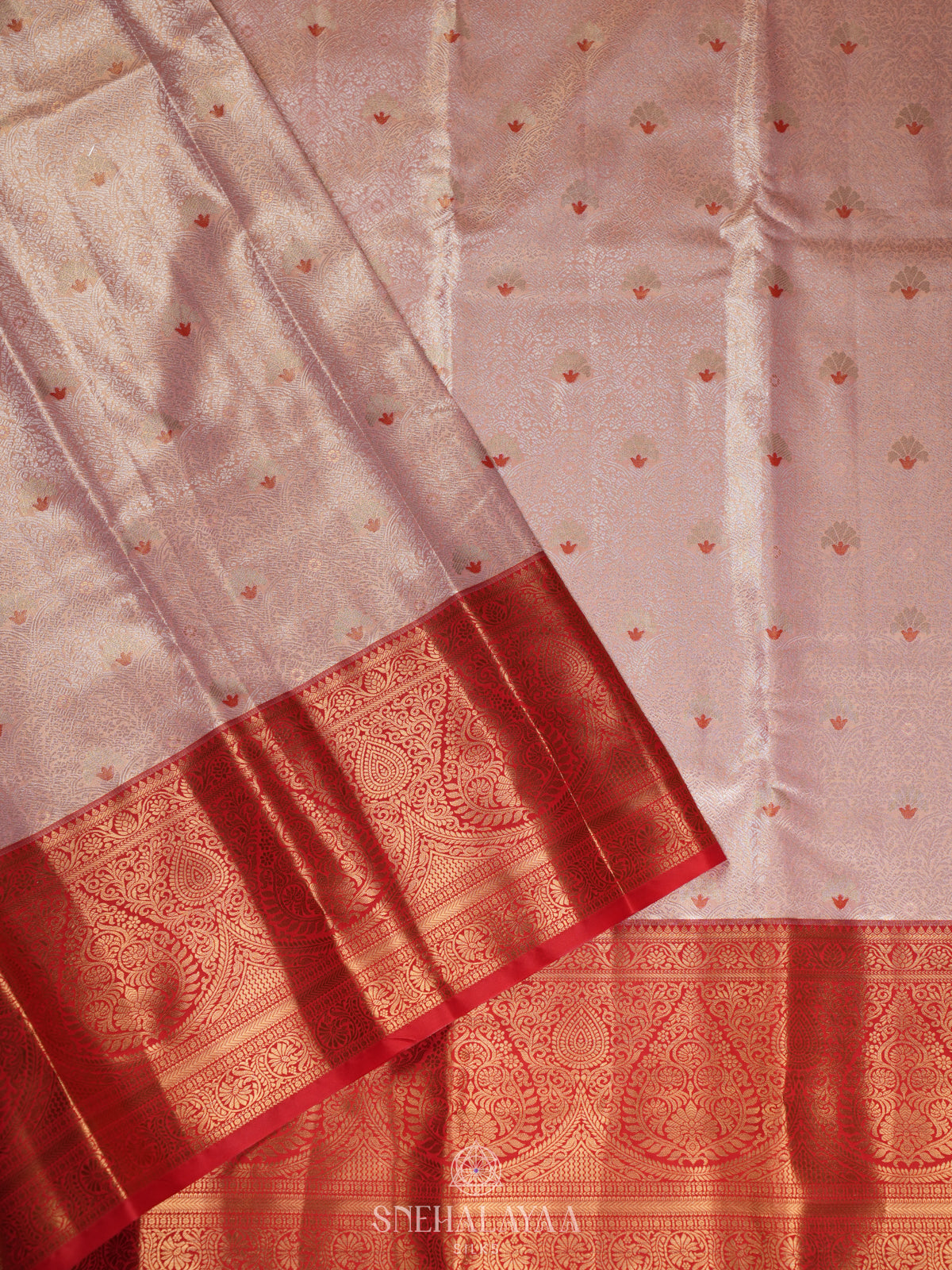 Pale Pink Art Silk Sraee