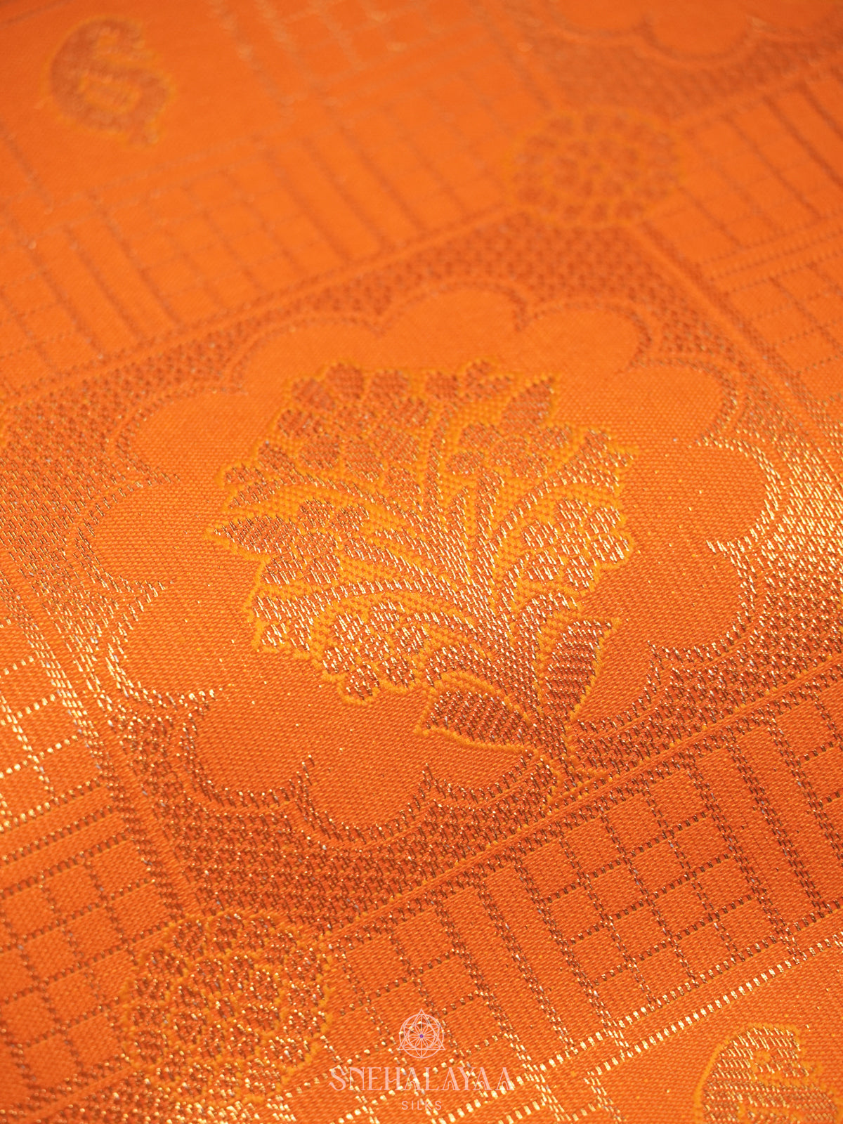 Orange Art Silk Sraee
