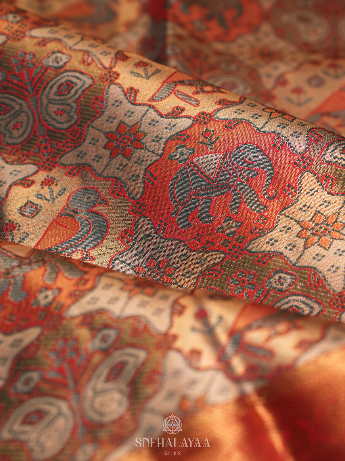 Beige Art Silk Sraee