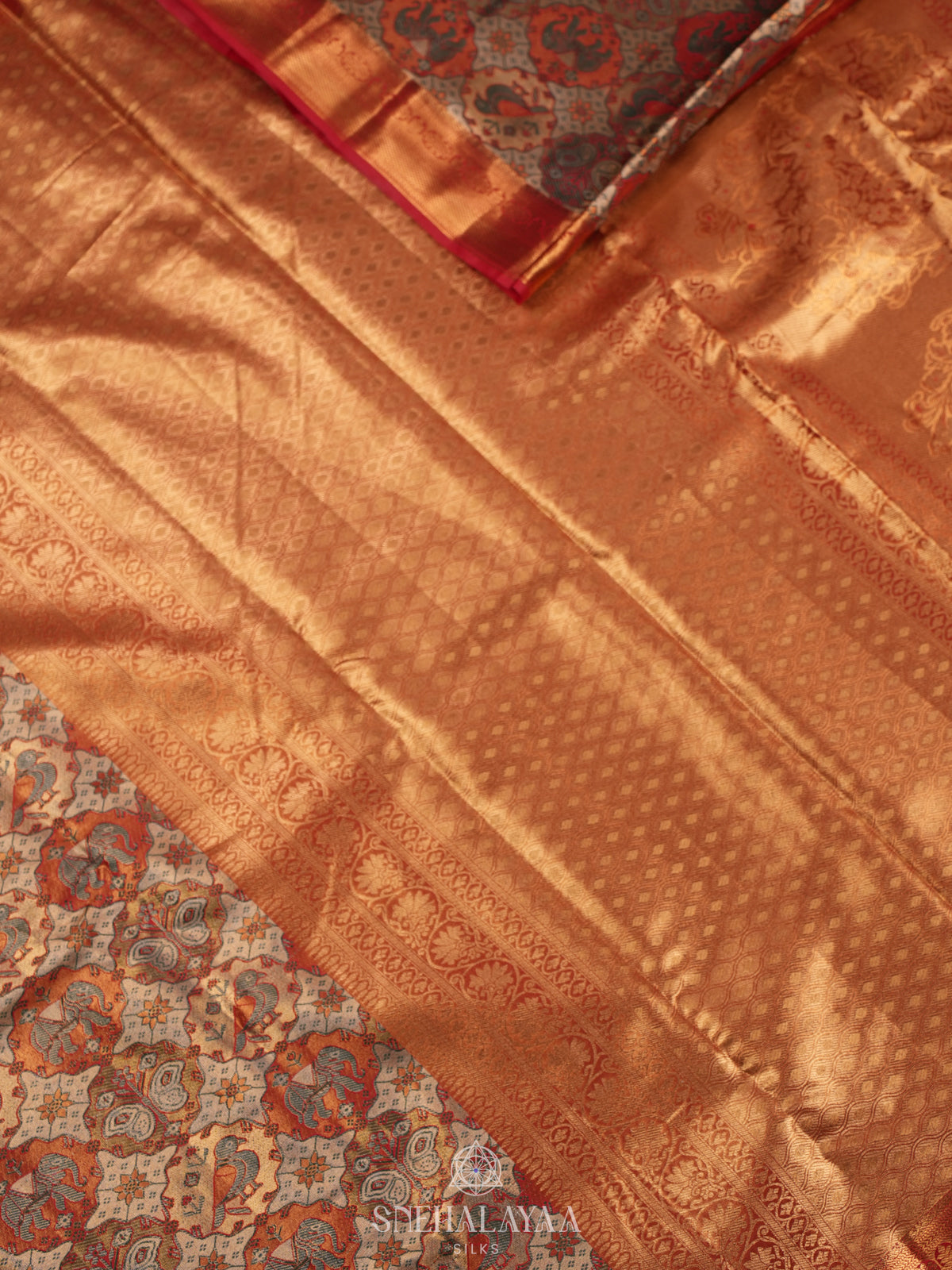 Beige Art Silk Sraee