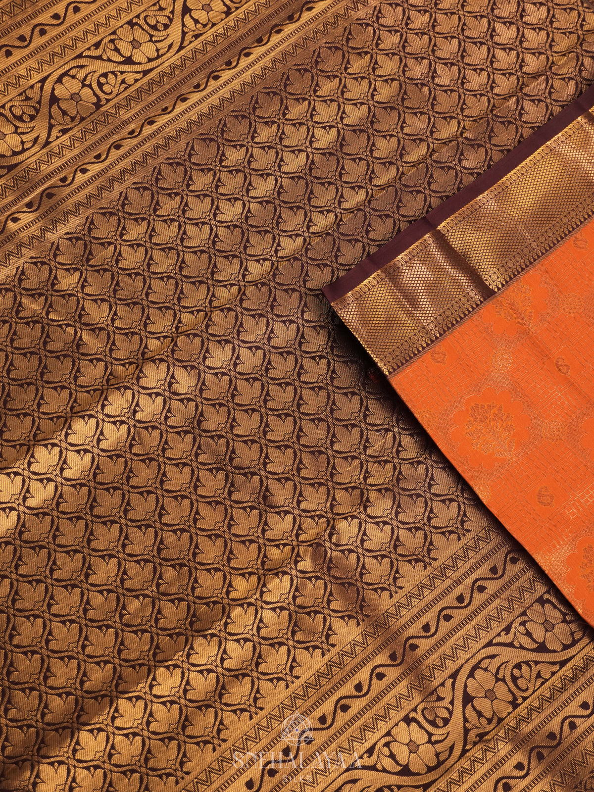 Orange Art Silk Sraee