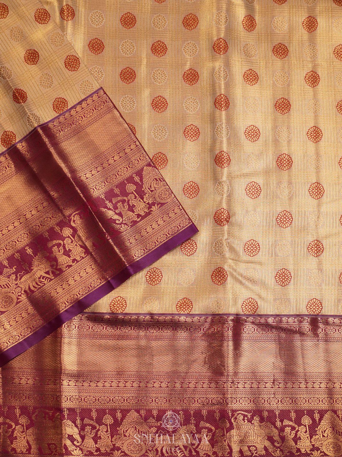 Golden Art Silk Sraee