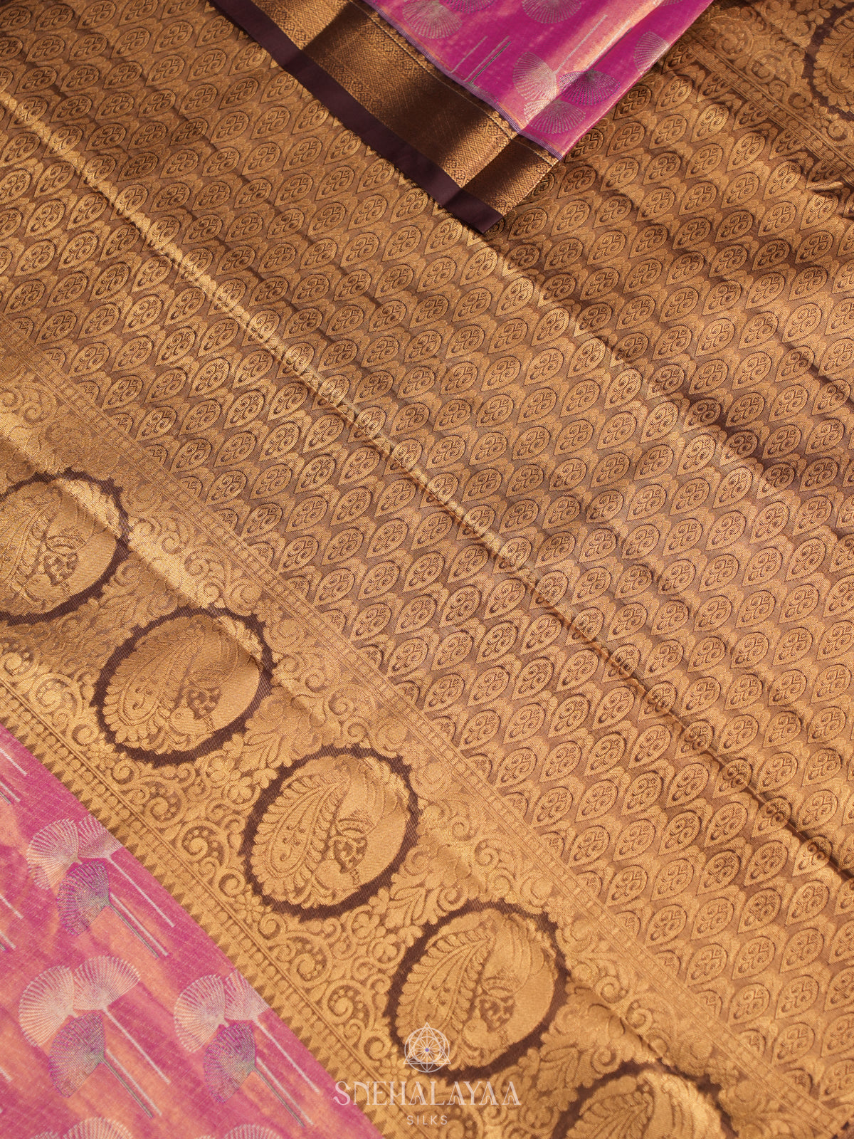 Pink Art Silk Sraee