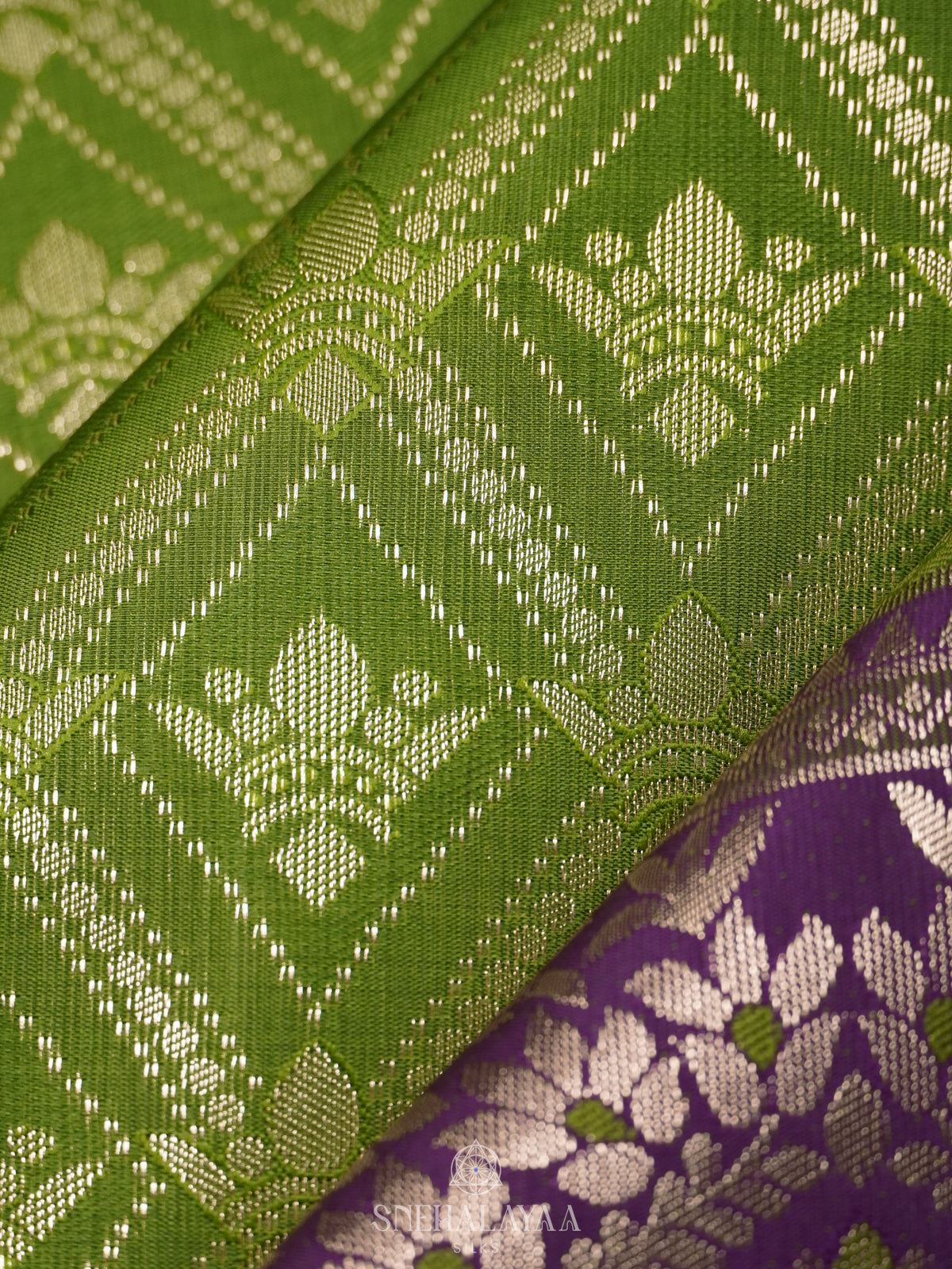 Emerald Green Art Silk Sraee