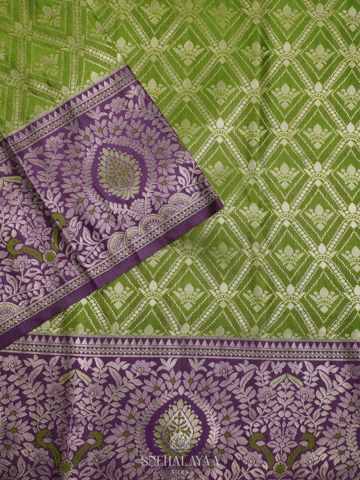Emerald Green Art Silk Sraee