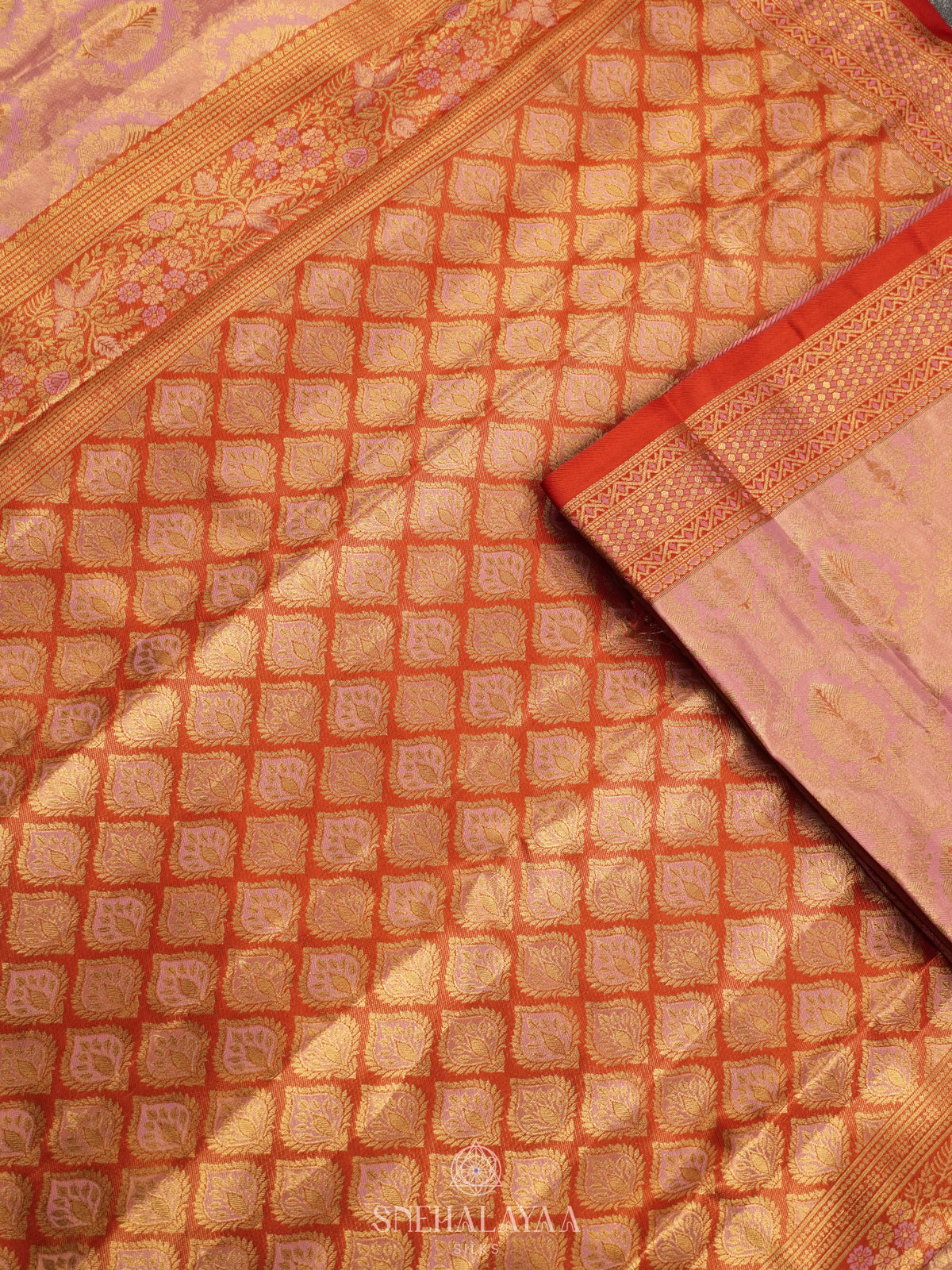Pale Pink Art Silk Sraee