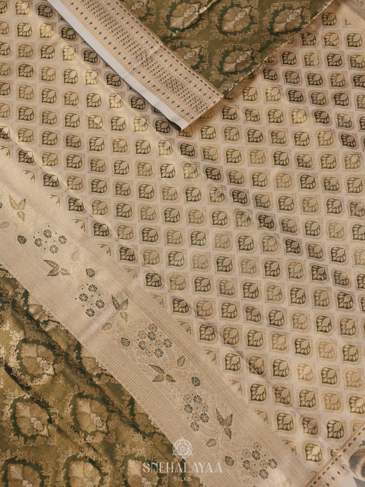 Forest Green Art Silk Sraee