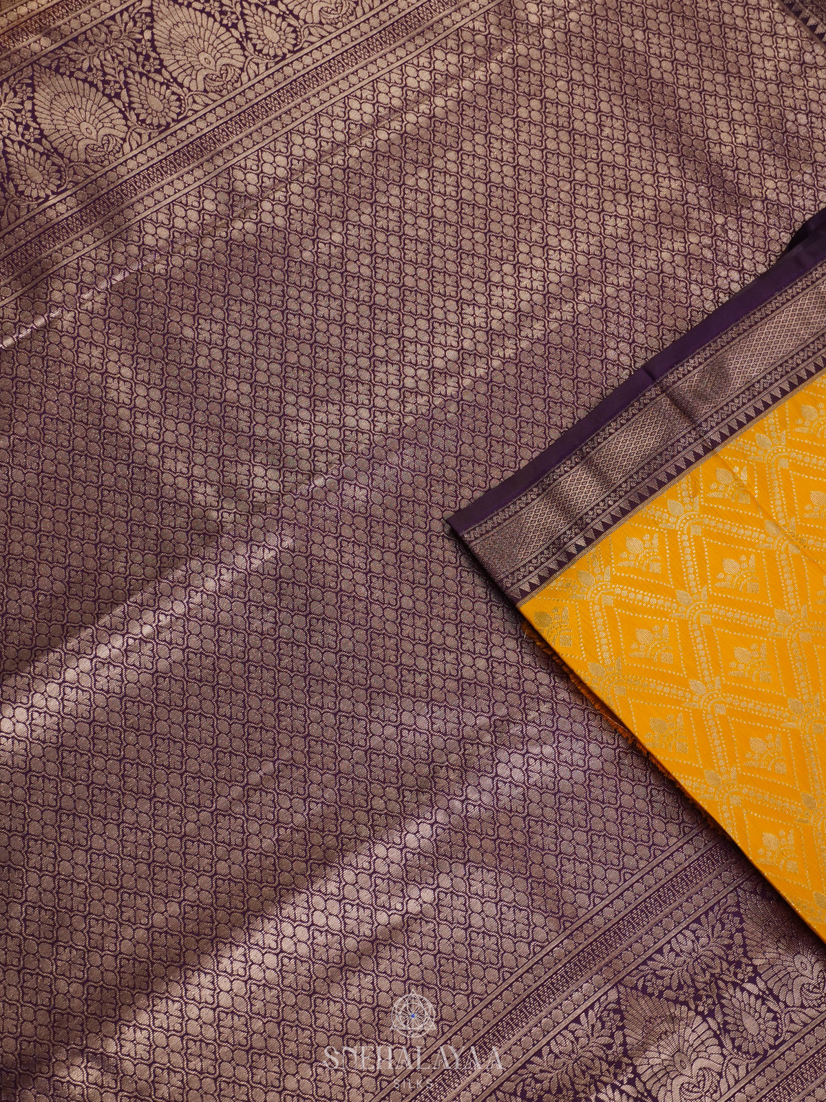 Mango Yellow Art Silk Sraee