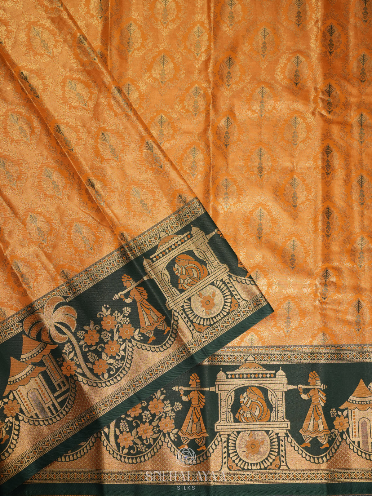 Mango Yellow Art Silk Sraee