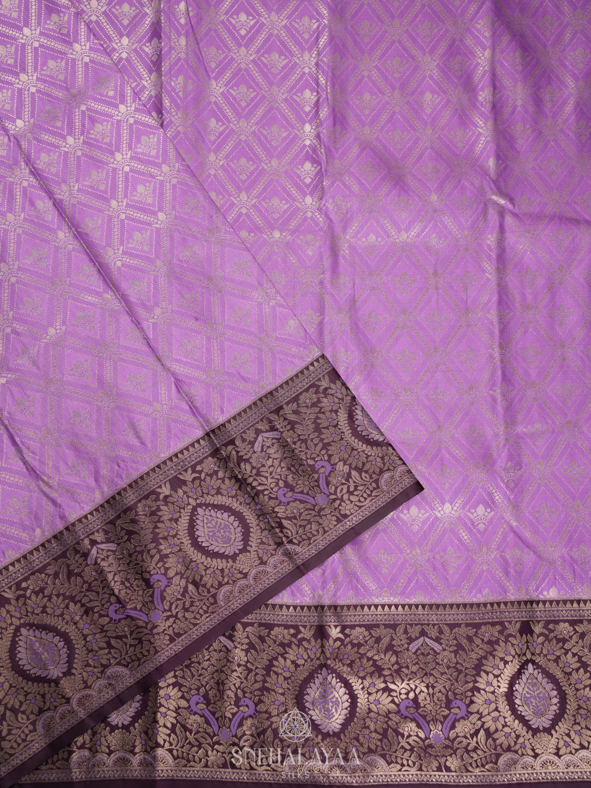 Lavender Art Silk Sraee