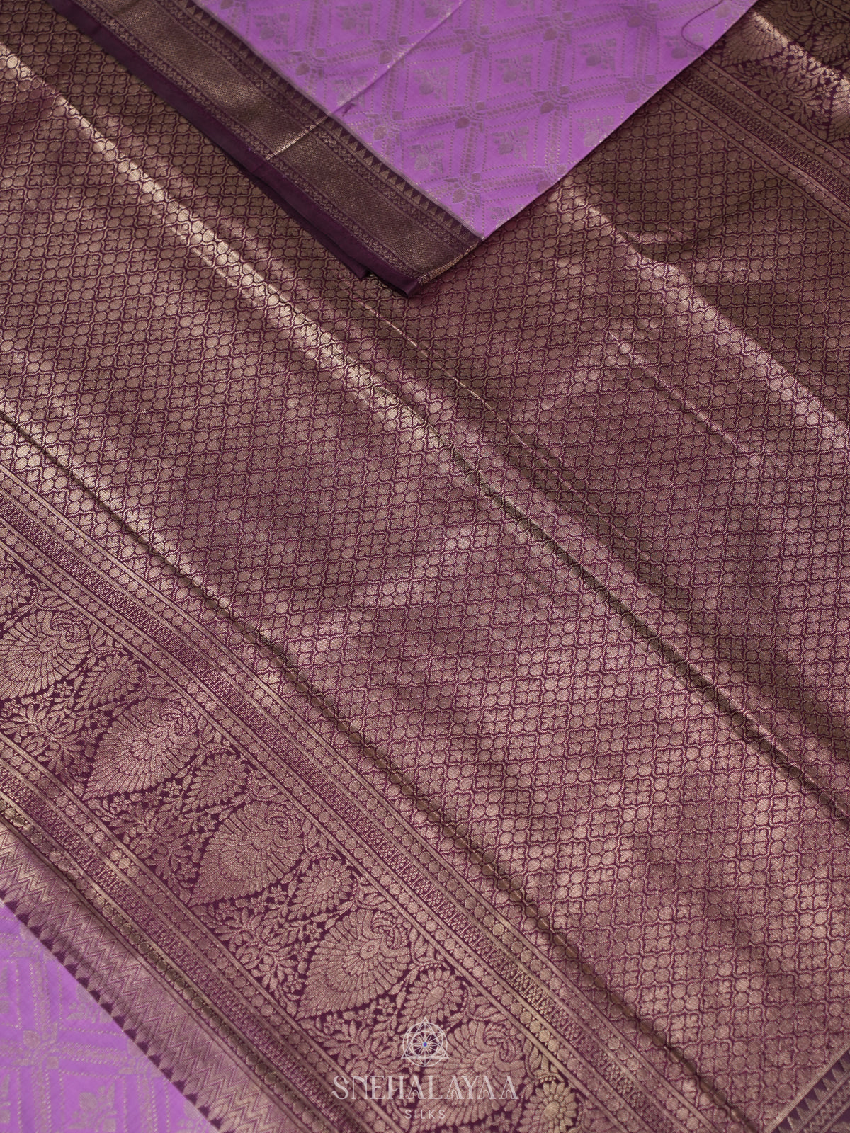 Lavender Art Silk Sraee