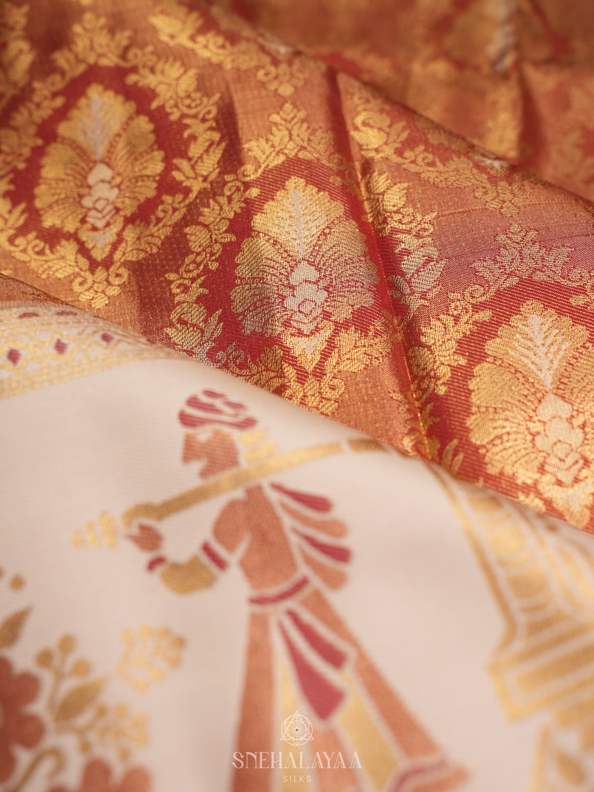 Maroon Art Silk Sraee