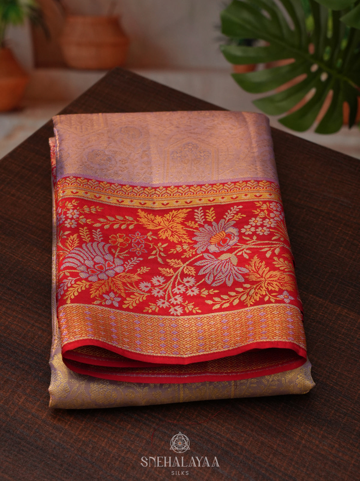 Pink Tissue Kanjivaram Silk Saree