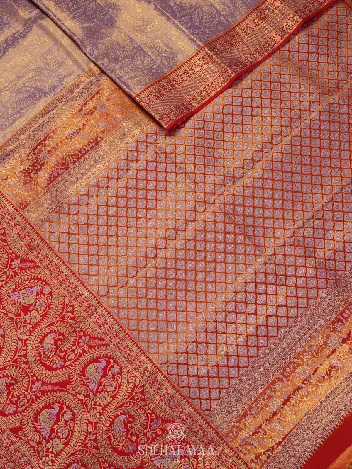 Rose Pink Tissue Kanjivaram Silk Saree