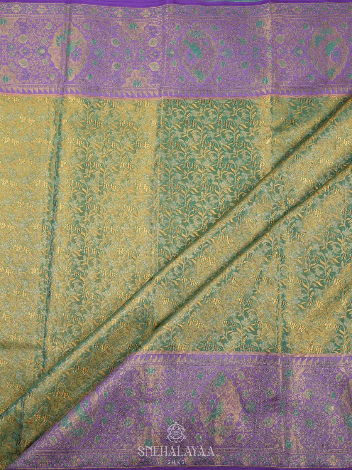 Green Tissue Kanjivaram Silk Saree