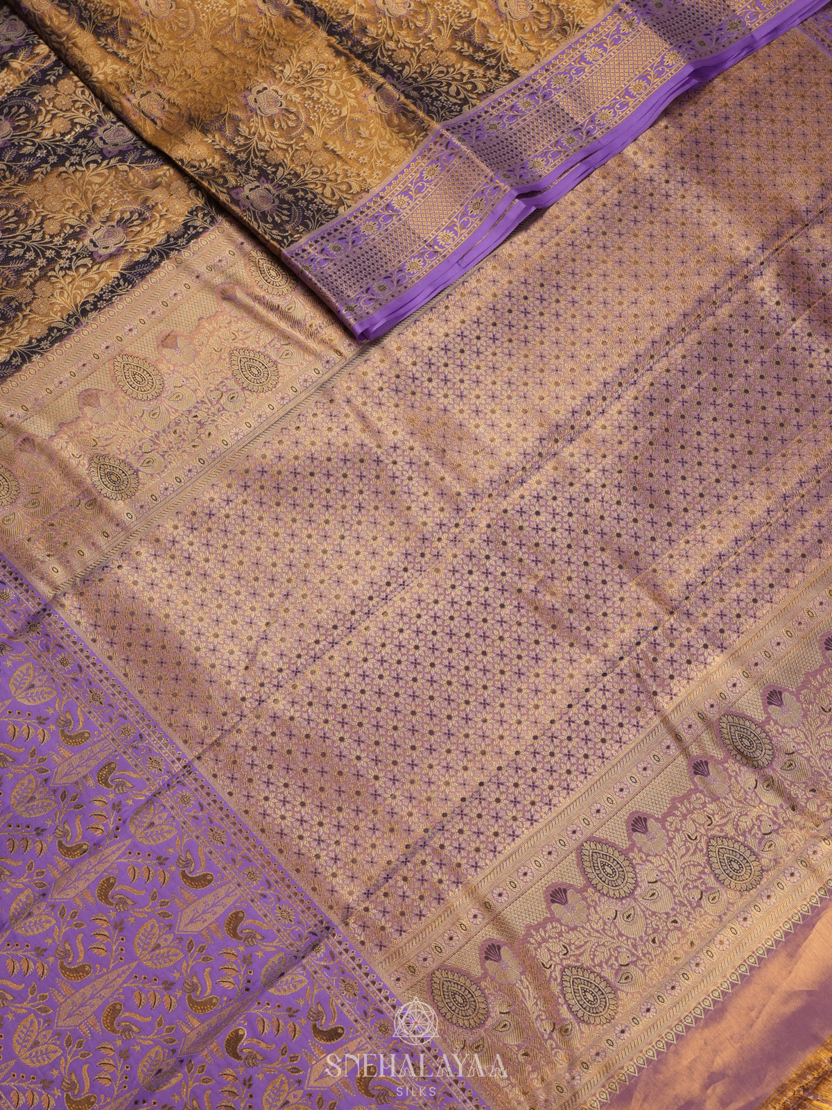 Olive Green Tissue Kanjivaram Silk Saree